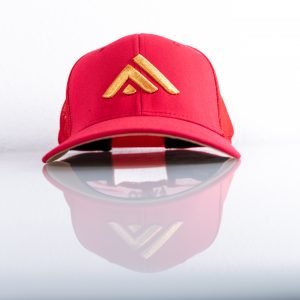 Snapback Ultra-Fit ajustable (Rouge/Or)